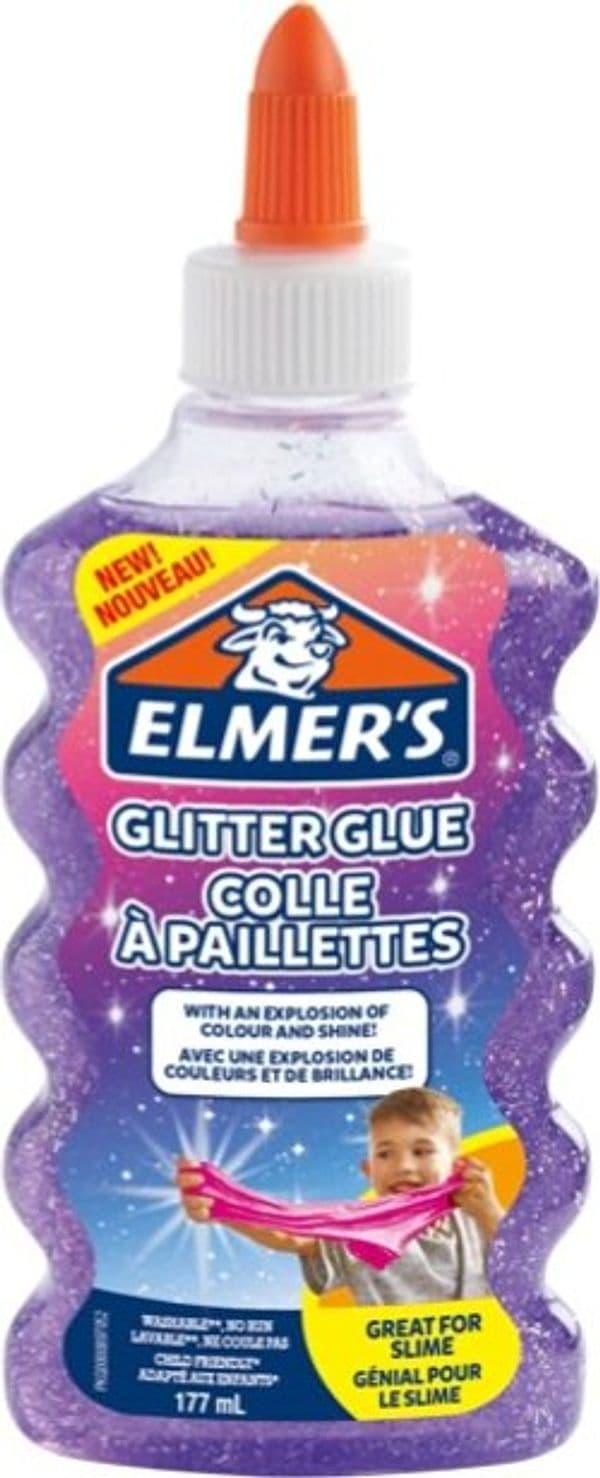 Colla glitterata liquida Slime - viola - flacone 177 ml - Elmer's Newell Cancelleria e prodotti per ufficio/Archivio ufficio e accessori per scrivania/Nastri colle elastici e graffette/Adesivi e colle/Adesivi spray Eurocartuccia - Pavullo, Commerciovirtuoso.it