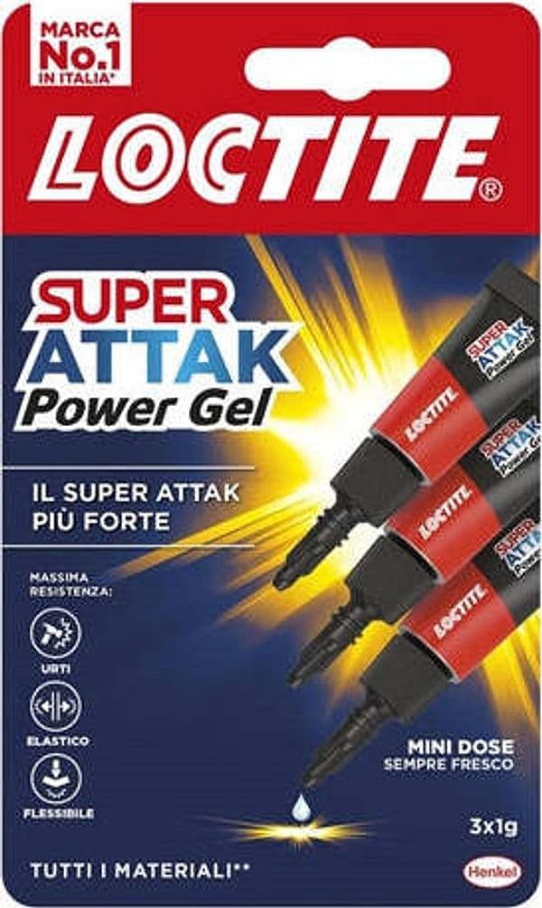 Colla Loctite Super Attak Power Flex 3 pezzi