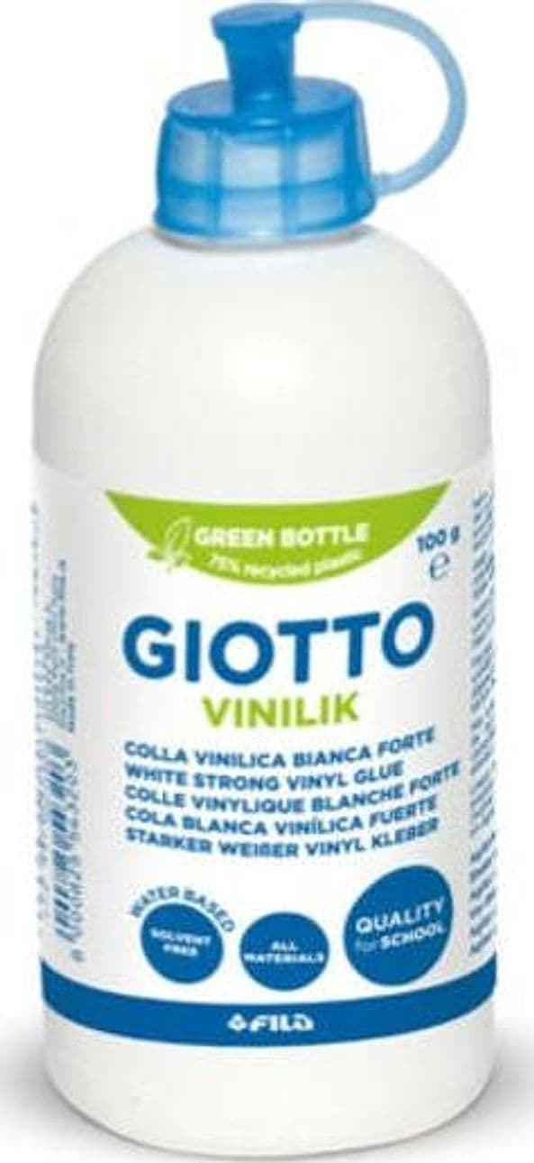 Colla vinilica Vinilik - 100 gr - bianco - Giotto Cancelleria e prodotti per ufficio/Archivio ufficio e accessori per scrivania/Nastri colle elastici e graffette/Adesivi e colle/Adesivi spray Eurocartuccia - Pavullo, Commerciovirtuoso.it