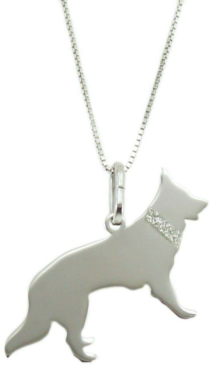 Collana Donna Con Ciondolo 3 Cm Cane Pastore Svizzero Collanina Con Ciondolo Argento 925 Catenina 42 Cm in Collane Gioielleria Saba - Dolianova, commercioVirtuoso.it