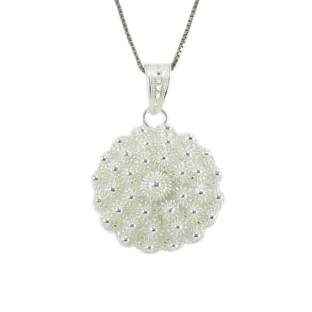 Collana con ciondolo pendente filigrana sarda in argento in Collane Gioielleria Saba - Dolianova, commercioVirtuoso.it