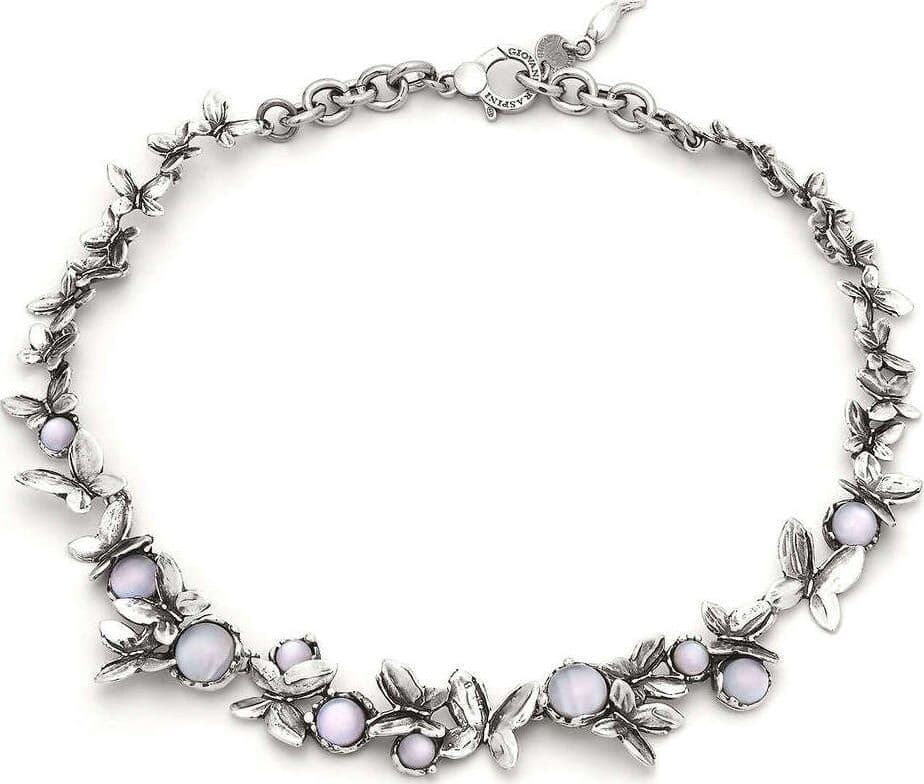 Collana Donna Giovanni Raspini 11378 Collezione Butterfly in Argento 925, Madreperla E Quarzo in Collane Gioielleria Cameli - Monte Urano, commercioVirtuoso.it