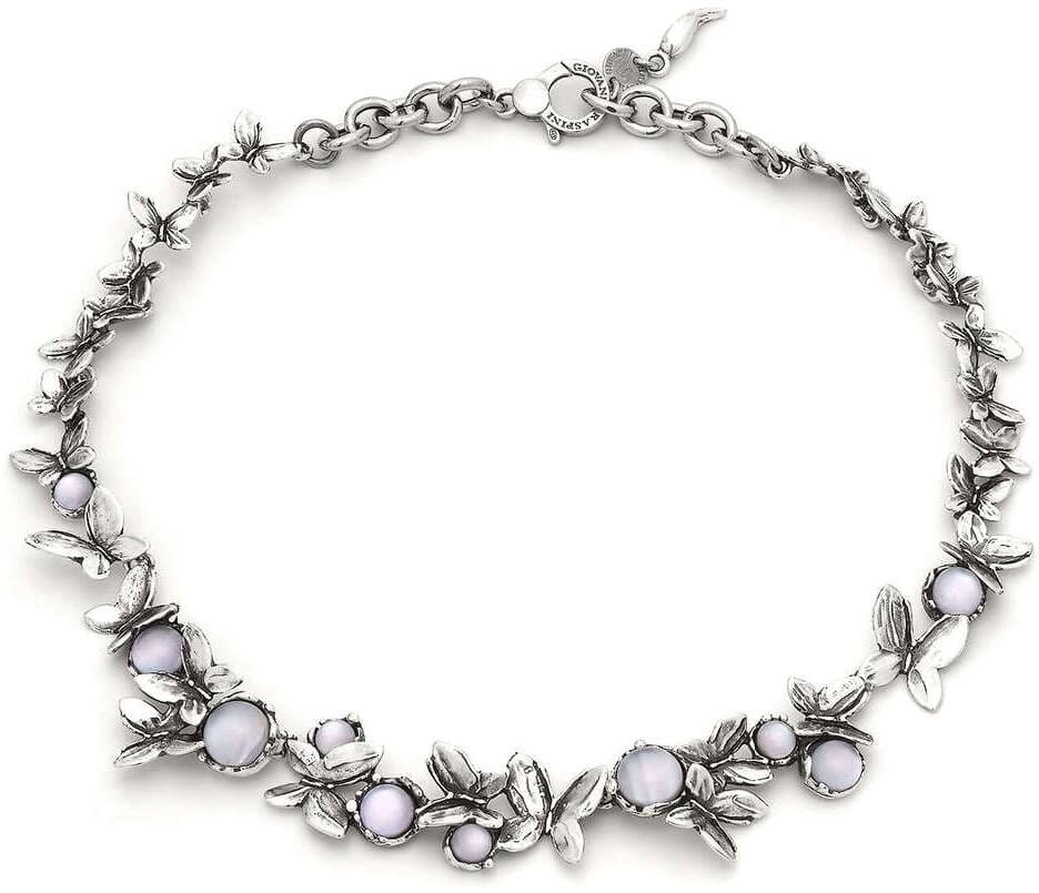 Collana Donna Giovanni Raspini 11378 Collezione Butterfly in Argento 925, Madreperla E Quarzo in Collane Gioielleria Cameli - Monte Urano, commercioVirtuoso.it