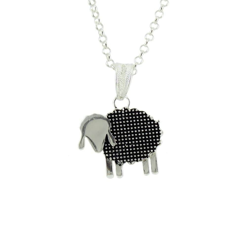 Collana in argento con pendente pecorella filigranata brunita in Collane Gioielleria Saba - Dolianova, commercioVirtuoso.it