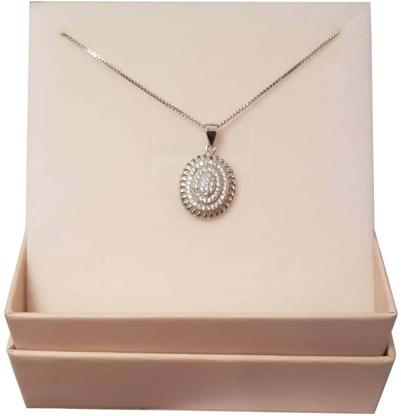 Collana donna in Argento pavee' Di Zirconi pendente taglio diamante Collana E Pendente Di Produzione Italiana in Collane E B Gioielli - Siderno, commercioVirtuoso.it