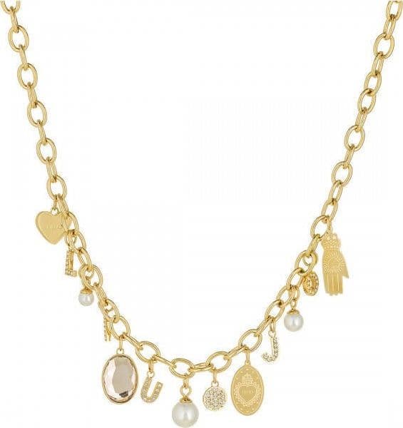 Collana Donna LIU JO placcata oro con Charms pace Gioiello Per Lei Perle e Brillantini Collanina Fashion in Collane E B Gioielli - Siderno, commercioVirtuoso.it