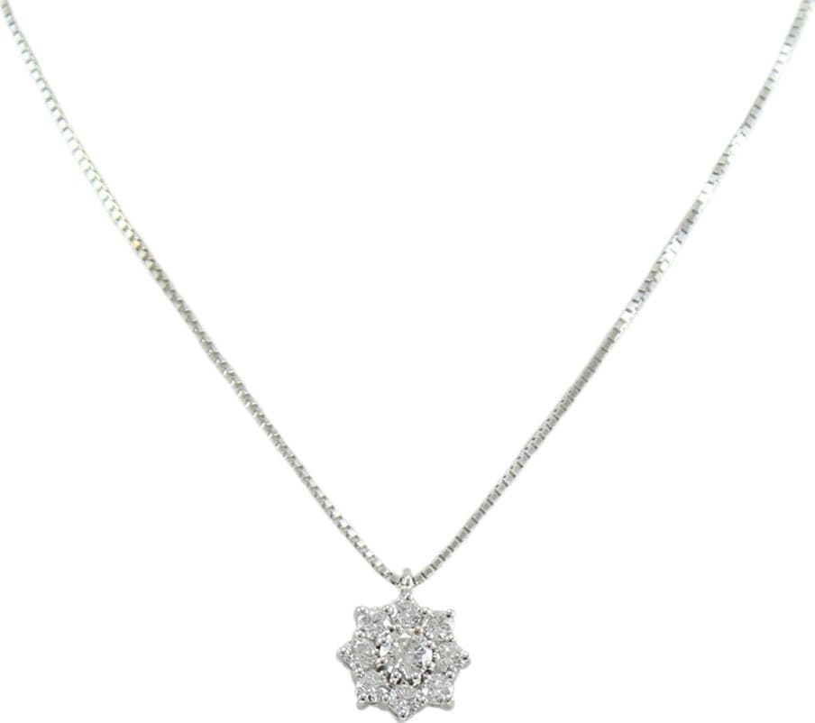 Collana Donna Mirco Visconti in Oro Bianco Pendente Multipietra Con Diamanti in Collane Gioielleria Saba - Dolianova, commercioVirtuoso.it