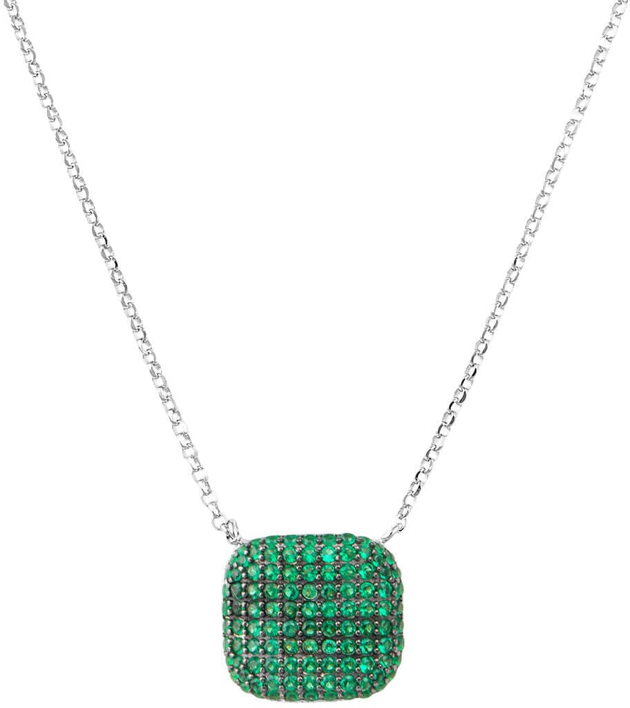 Collana Donna Osa Jewels 9942s in Argento Con Pendente Strass Verde in Collane Gioielleria Cameli - Monte Urano, commercioVirtuoso.it