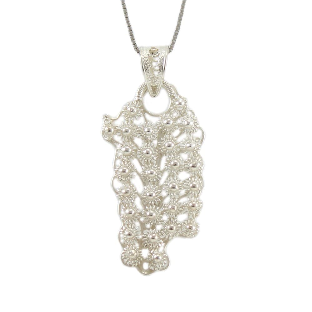 Collana con ciondolo sardegna pendente filigrana sarda in argento in Collane Gioielleria Saba - Dolianova, commercioVirtuoso.it