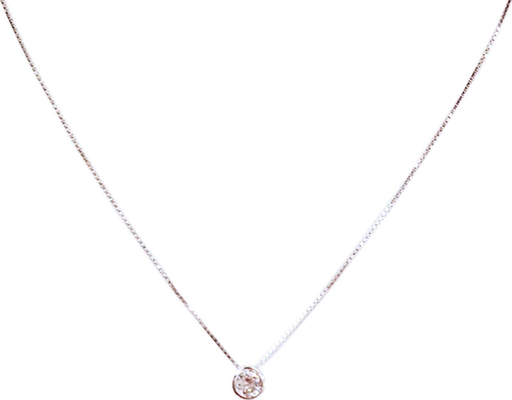Collana Girocollo Punto Luce Brillantino su Catenina a girocollo in Argento 925 con Pendente Gioiello in Argento ipoallergenico in Collane E B Gioielli - Siderno, commercioVirtuoso.it