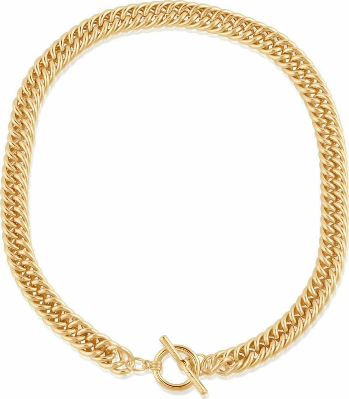 Collana Molly Con Catena A Maglia E Chiusura A T-bar Fatta A Mano In Ottone Placcato Oro 22ct Ipoallergenico Senza Nichel Da Donna Moda/Donna/Gioielli/Collane MesmerizeD - Porto Sant’Elpidio, Commerciovirtuoso.it