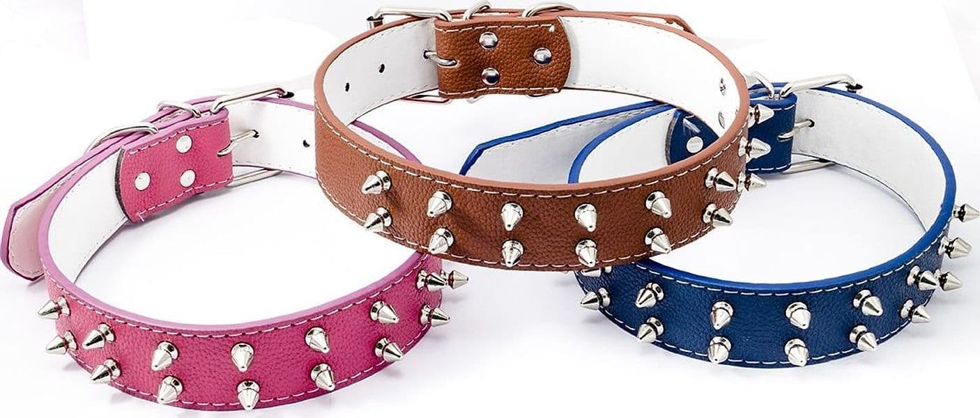 Collare-Per-Cane-Cani-Borchie-Borchiato-A-Punta-Taglia-Media-Grande-Vari-Colori