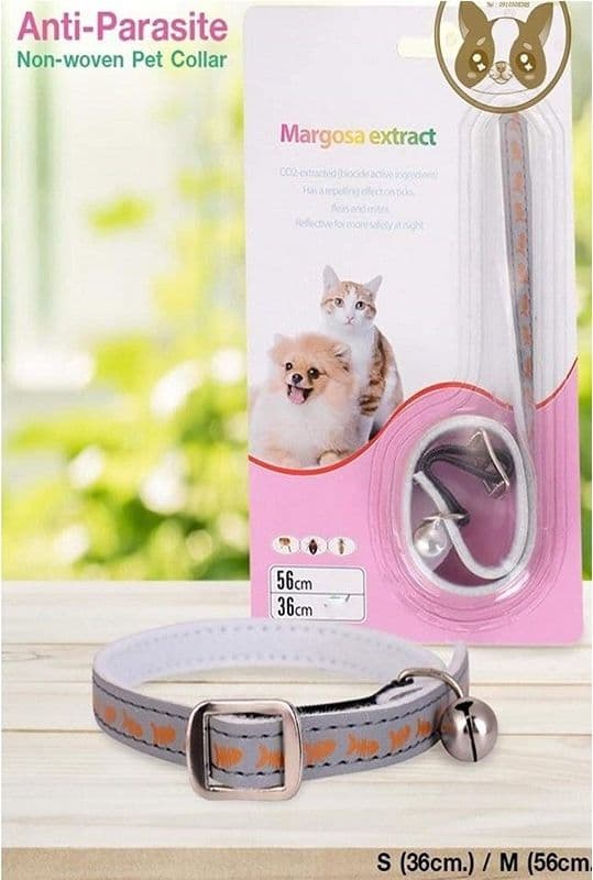 Collare Repellente Margosa Naturale 56cm Per Cani Gatti Anti Zecche Parassiti