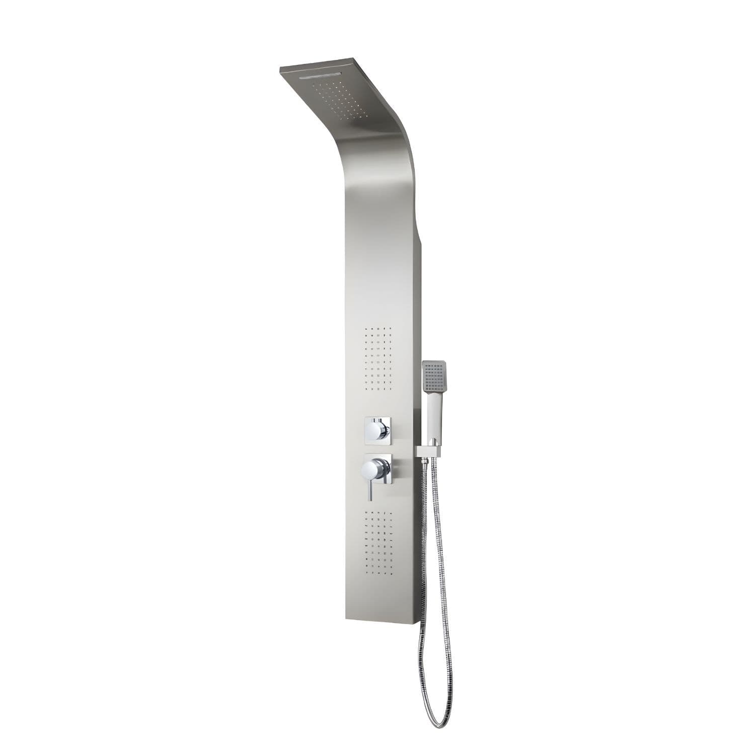 Colonna Doccia 001 Con 4 Funzioni In Acciaio Inox Getto A Cascata Spazzolata Fai da te/Attrezzature per cucine e bagni/Attrezzature per bagni/Docce e componenti doccia/Filtri supporti e soffioni doccia/Docce fisse Ogomondo - Martina Franca, Commerciovirtuoso.it