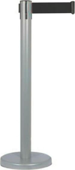 Colonnina segnapercorso - con nastro nero 250 cm - grigio - Stilcasa Fai da te/Sicurezza e protezione/Attrezzature per sicurezza sul lavoro/Apparecchiature anticaduta/Corde e cordoni di contenimento Eurocartuccia - Pavullo, Commerciovirtuoso.it
