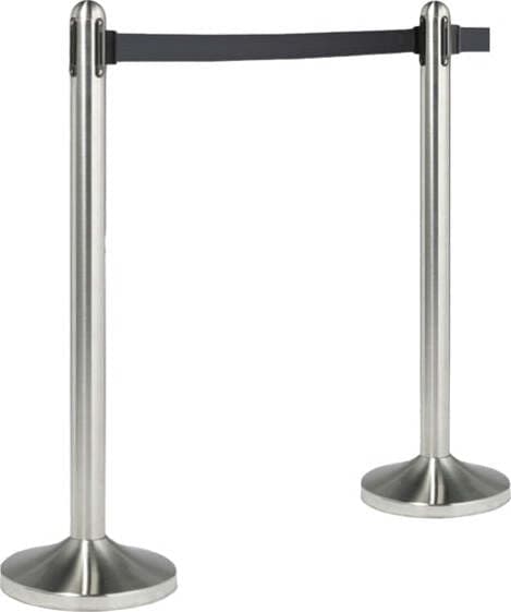 Colonnina segnapercorso cromata - altezza 100 cm - nastro retrattile nero da 210 cm - Securit Fai da te/Sicurezza e protezione/Attrezzature per sicurezza sul lavoro/Apparecchiature anticaduta/Corde e cordoni di contenimento Eurocartuccia - Pavullo, Commerciovirtuoso.it