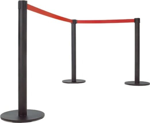 Colonnina segnapercorso Junior - nero - con nastro rosso 300 cm - Studio T Fai da te/Sicurezza e protezione/Attrezzature per sicurezza sul lavoro/Apparecchiature anticaduta/Corde e cordoni di contenimento Eurocartuccia - Pavullo, Commerciovirtuoso.it