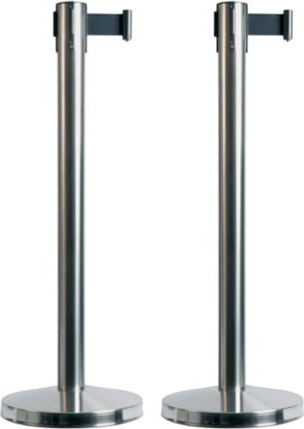 Colonnine segnapercorso Budget Retractable - altezza 88 cm - nastro nero da 210 cm - Securit - set 2 pezzi Fai da te/Sicurezza e protezione/Attrezzature per sicurezza sul lavoro/Apparecchiature anticaduta/Corde e cordoni di contenimento Eurocartuccia - Pavullo, Commerciovirtuoso.it