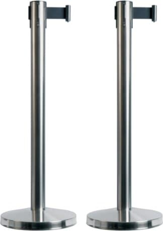 Colonnine segnapercorso Budget Retractable - altezza 88 cm - nastro nero da 210 cm - Securit - set 2 pezzi Fai da te/Sicurezza e protezione/Attrezzature per sicurezza sul lavoro/Apparecchiature anticaduta/Corde e cordoni di contenimento Eurocartuccia - Pavullo, Commerciovirtuoso.it
