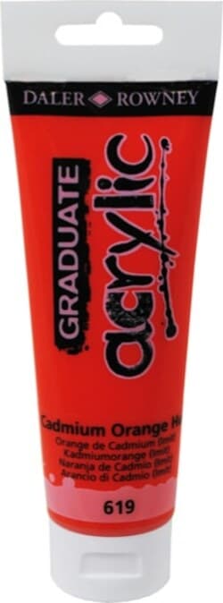 Colore acrilico fine Graduate - 120 ml - arancio cadmio scuro - Daler Rowney Giochi e giocattoli/Attività creative/Accessori per disegnare e colorare/Pittura/Acquarelli Eurocartuccia - Pavullo, Commerciovirtuoso.it