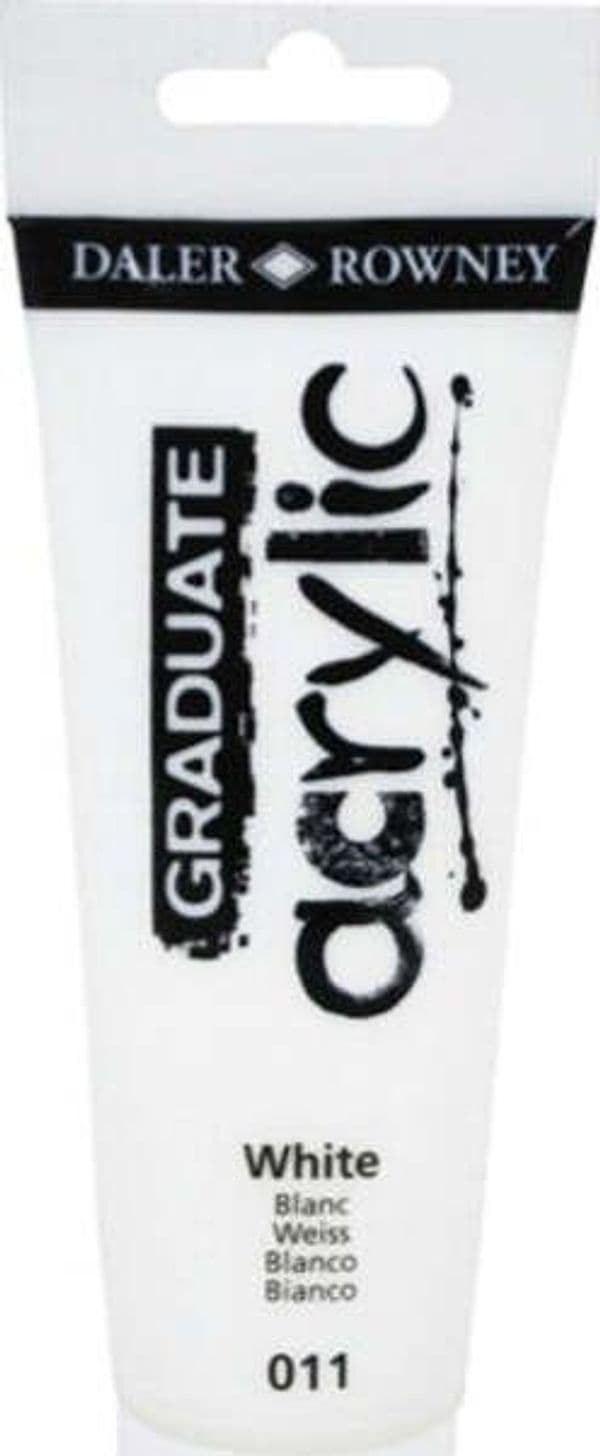 Colore acrilico fine Graduate - 120 ml - bianco - Daler Rowney Giochi e giocattoli/Attività creative/Accessori per disegnare e colorare/Pittura/Acquarelli Eurocartuccia - Pavullo, Commerciovirtuoso.it