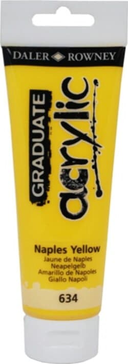 Colore acrilico fine Graduate - 120 ml - giallo Napoli - Daler Rowney Giochi e giocattoli/Attività creative/Accessori per disegnare e colorare/Pittura/Acquarelli Eurocartuccia - Pavullo, Commerciovirtuoso.it