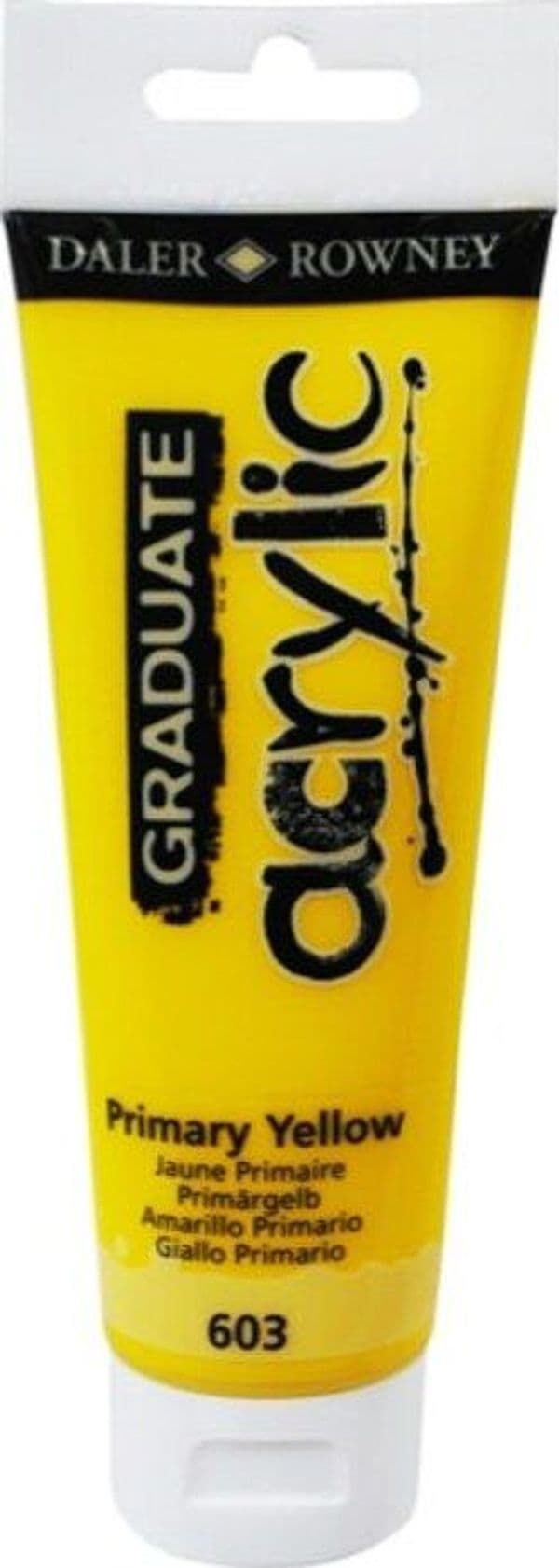 Colore acrilico fine Graduate - 120 ml - giallo primario - Daler Rowney Giochi e giocattoli/Attività creative/Accessori per disegnare e colorare/Pittura/Acquarelli Eurocartuccia - Pavullo, Commerciovirtuoso.it