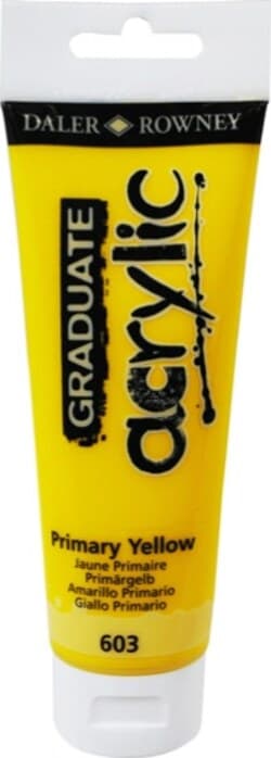 Colore acrilico fine Graduate - 120 ml - giallo primario - Daler Rowney Giochi e giocattoli/Attività creative/Accessori per disegnare e colorare/Pittura/Acquarelli Eurocartuccia - Pavullo, Commerciovirtuoso.it
