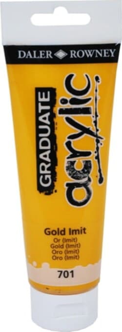 Colore acrilico fine Graduate - 120 ml - oro imitazione - Daler Rowney Giochi e giocattoli/Attività creative/Accessori per disegnare e colorare/Pittura/Acquarelli Eurocartuccia - Pavullo, Commerciovirtuoso.it