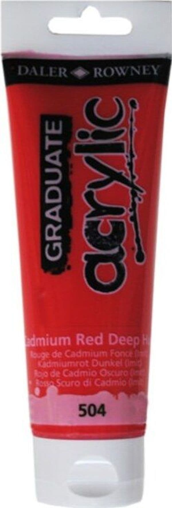 Colore acrilico fine Graduate - 120 ml - rosso cadmio scuro imitazione - Daler Rowney Giochi e giocattoli/Attività creative/Accessori per disegnare e colorare/Pittura/Acquarelli Eurocartuccia - Pavullo, Commerciovirtuoso.it
