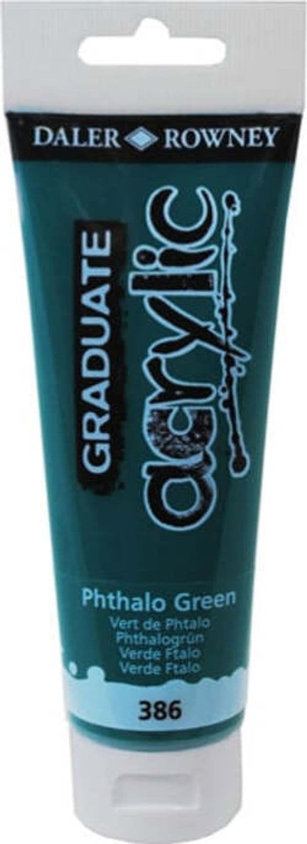 Colore acrilico fine Graduate - 120 ml - verde ftalo - Daler Rowney Giochi e giocattoli/Attività creative/Accessori per disegnare e colorare/Pittura/Acquarelli Eurocartuccia - Pavullo, Commerciovirtuoso.it