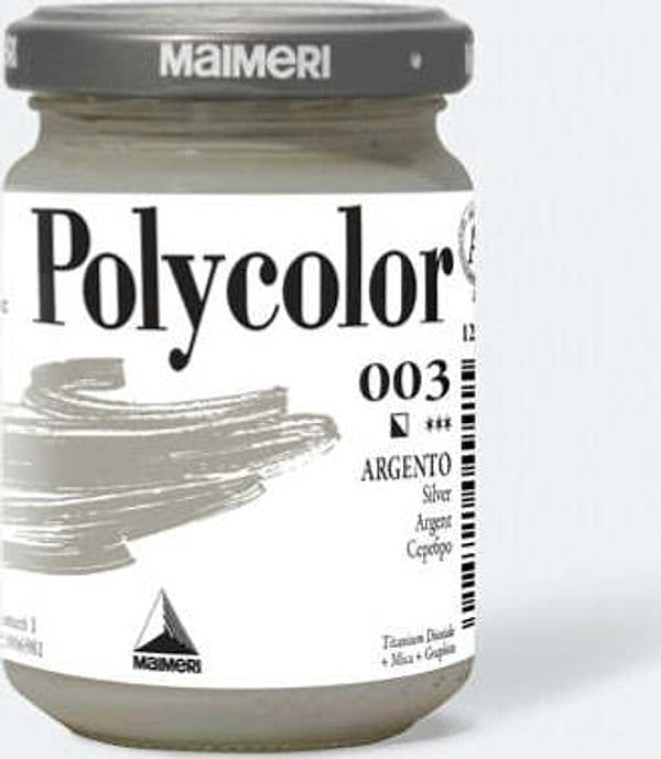 Colore vinilico Polycolor - 140 ml - argento - Maimeri Giochi e giocattoli/Attività creative/Accessori per disegnare e colorare/Pittura/Acquarelli Eurocartuccia - Pavullo, Commerciovirtuoso.it