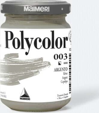 Colore vinilico Polycolor - 140 ml - argento - Maimeri Giochi e giocattoli/Attività creative/Accessori per disegnare e colorare/Pittura/Acquarelli Eurocartuccia - Pavullo, Commerciovirtuoso.it