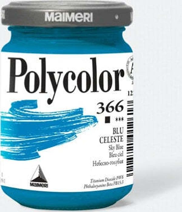 Colore vinilico Polycolor - 140 ml - celeste - Maimeri Giochi e giocattoli/Attività creative/Accessori per disegnare e colorare/Pittura/Acquarelli Eurocartuccia - Pavullo, Commerciovirtuoso.it