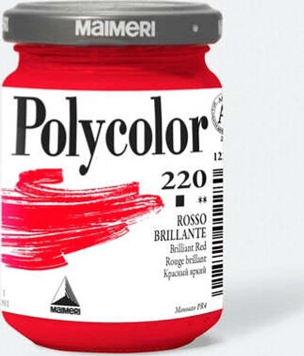 Colore vinilico Polycolor - 140 ml - rosso brillante - Maimeri Giochi e giocattoli/Attività creative/Accessori per disegnare e colorare/Pittura/Acquarelli Eurocartuccia - Pavullo, Commerciovirtuoso.it