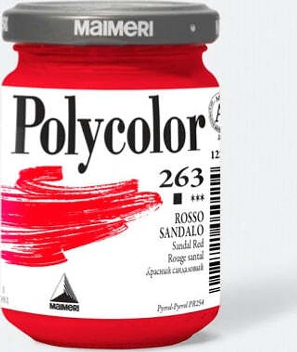 Colore vinilico Polycolor - 140 ml - rosso sandalo - Maimeri Giochi e giocattoli/Attività creative/Accessori per disegnare e colorare/Pittura/Acquarelli Eurocartuccia - Pavullo, Commerciovirtuoso.it