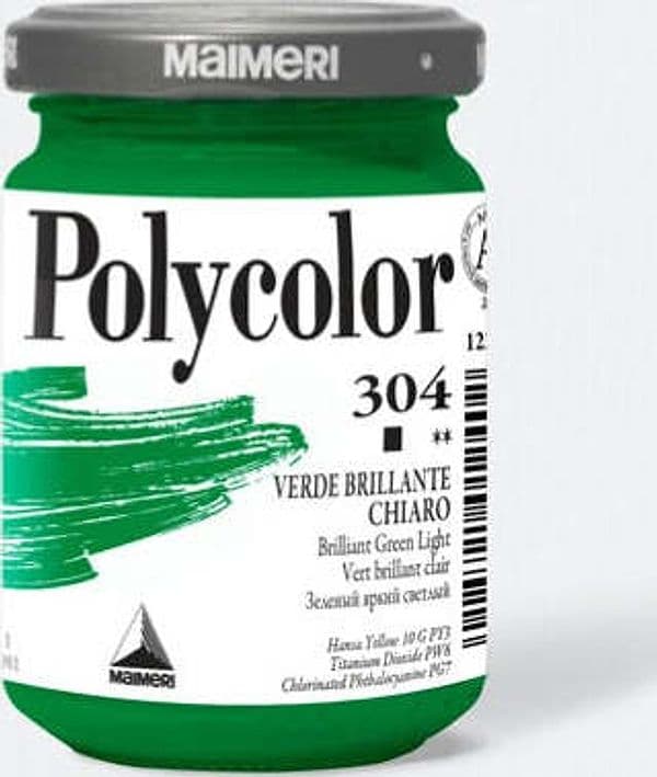 Colore vinilico Polycolor - 140 ml - verde brillante chiaro - Maimeri Giochi e giocattoli/Attività creative/Accessori per disegnare e colorare/Pittura/Acquarelli Eurocartuccia - Pavullo, Commerciovirtuoso.it