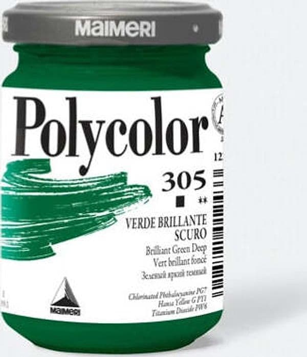 Colore vinilico Polycolor - 140 ml - verde brillante scuro - Maimeri Giochi e giocattoli/Attività creative/Accessori per disegnare e colorare/Pittura/Acquarelli Eurocartuccia - Pavullo, Commerciovirtuoso.it