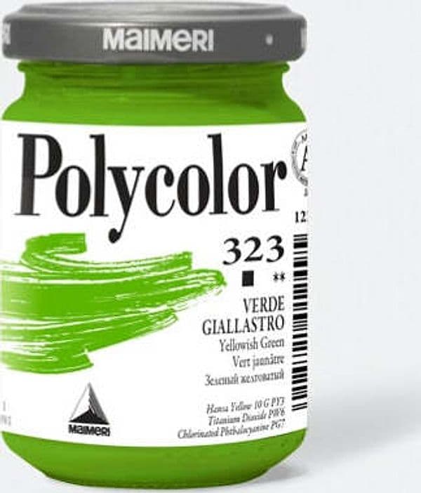 Colore vinilico Polycolor - 140 ml - verde giallastro - Maimeri Giochi e giocattoli/Attività creative/Accessori per disegnare e colorare/Pittura/Acquarelli Eurocartuccia - Pavullo, Commerciovirtuoso.it