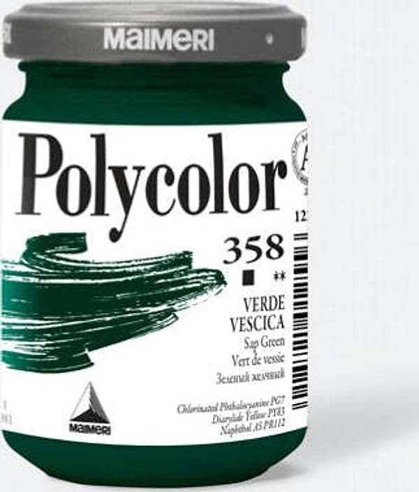 Colore vinilico Polycolor - 140 ml - verde vescica - Maimeri Giochi e giocattoli/Attività creative/Accessori per disegnare e colorare/Pittura/Acquarelli Eurocartuccia - Pavullo, Commerciovirtuoso.it