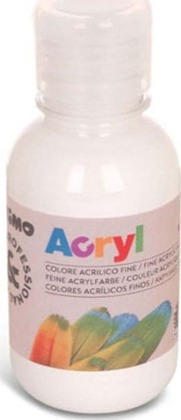 Colori Acryl - 125ml - bianco - Primo Giochi e giocattoli/Attività creative/Accessori per disegnare e colorare/Pittura/Colori a tempera Eurocartuccia - Pavullo, Commerciovirtuoso.it