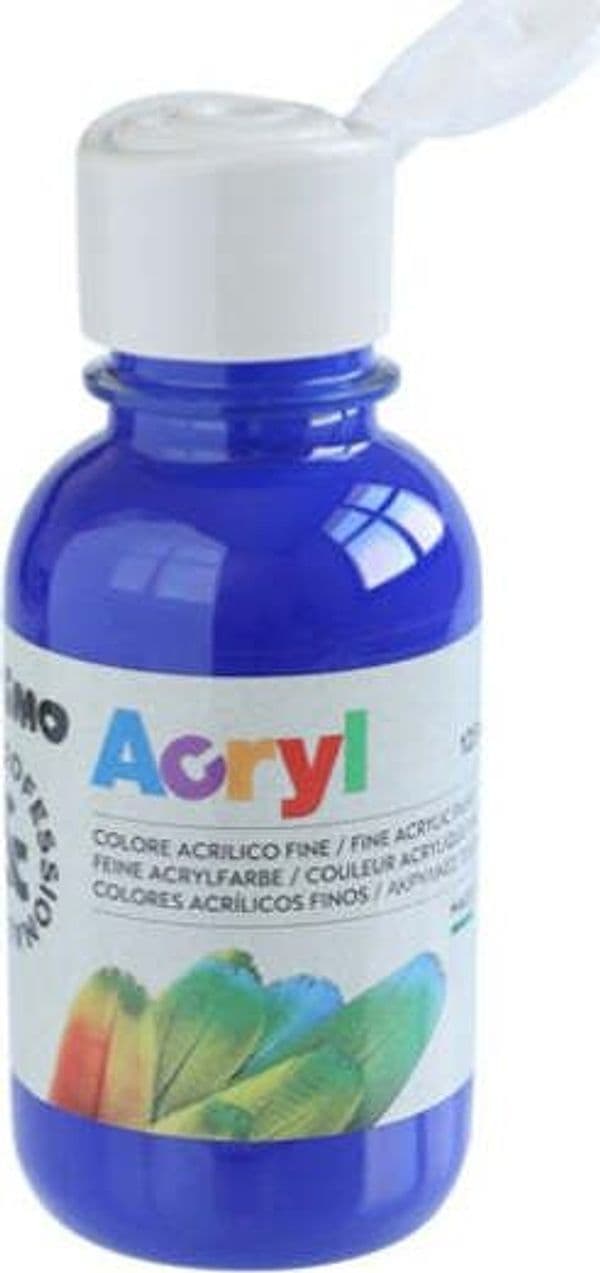 Colori Acryl - 125ml - blu oltremare - Primo Giochi e giocattoli/Attività creative/Accessori per disegnare e colorare/Pittura/Colori a tempera Eurocartuccia - Pavullo, Commerciovirtuoso.it