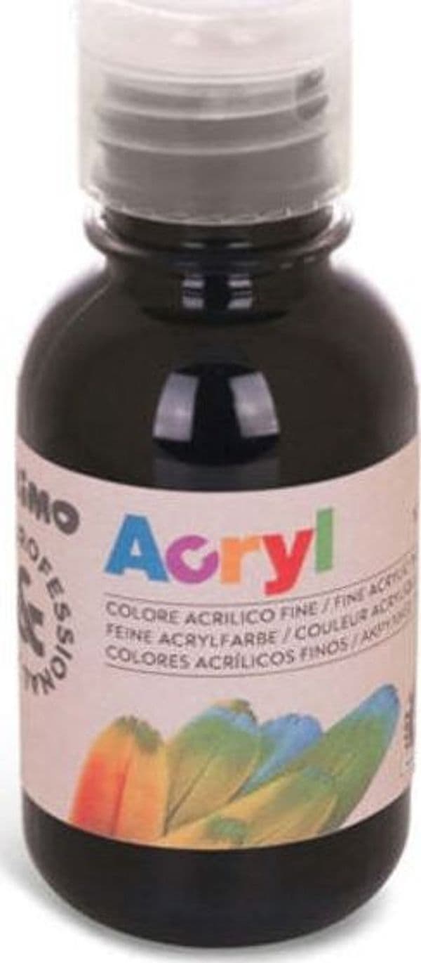 Colori Acryl - 125ml - nero - Primo Giochi e giocattoli/Attività creative/Accessori per disegnare e colorare/Pittura/Colori a tempera Eurocartuccia - Pavullo, Commerciovirtuoso.it