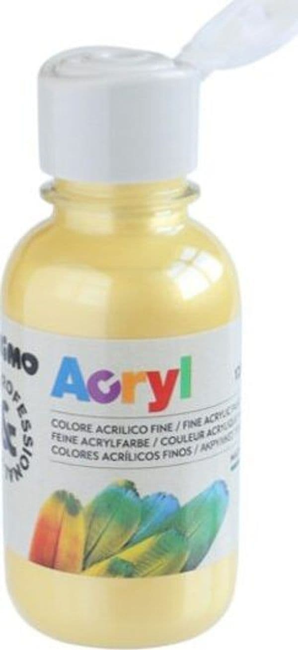 Colori Acryl - 125ml - oro - Primo Giochi e giocattoli/Attività creative/Accessori per disegnare e colorare/Pittura/Colori a tempera Eurocartuccia - Pavullo, Commerciovirtuoso.it