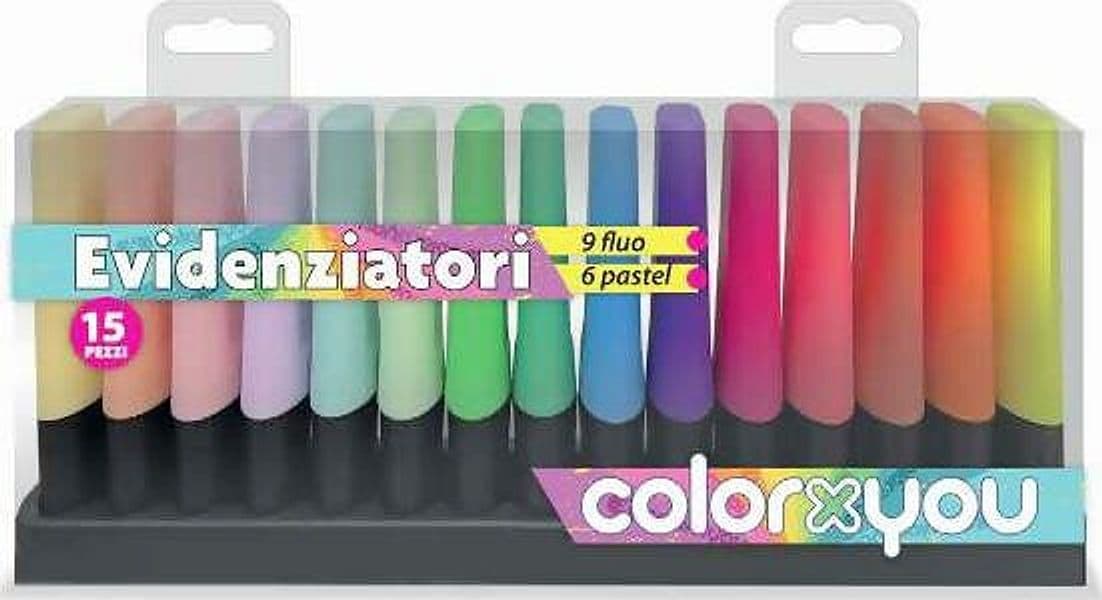 Colorxyou evidenziatore in deskset da 15colori new 24 in Astucci Cartoleria Deja Vu - Crotone, commercioVirtuoso.it