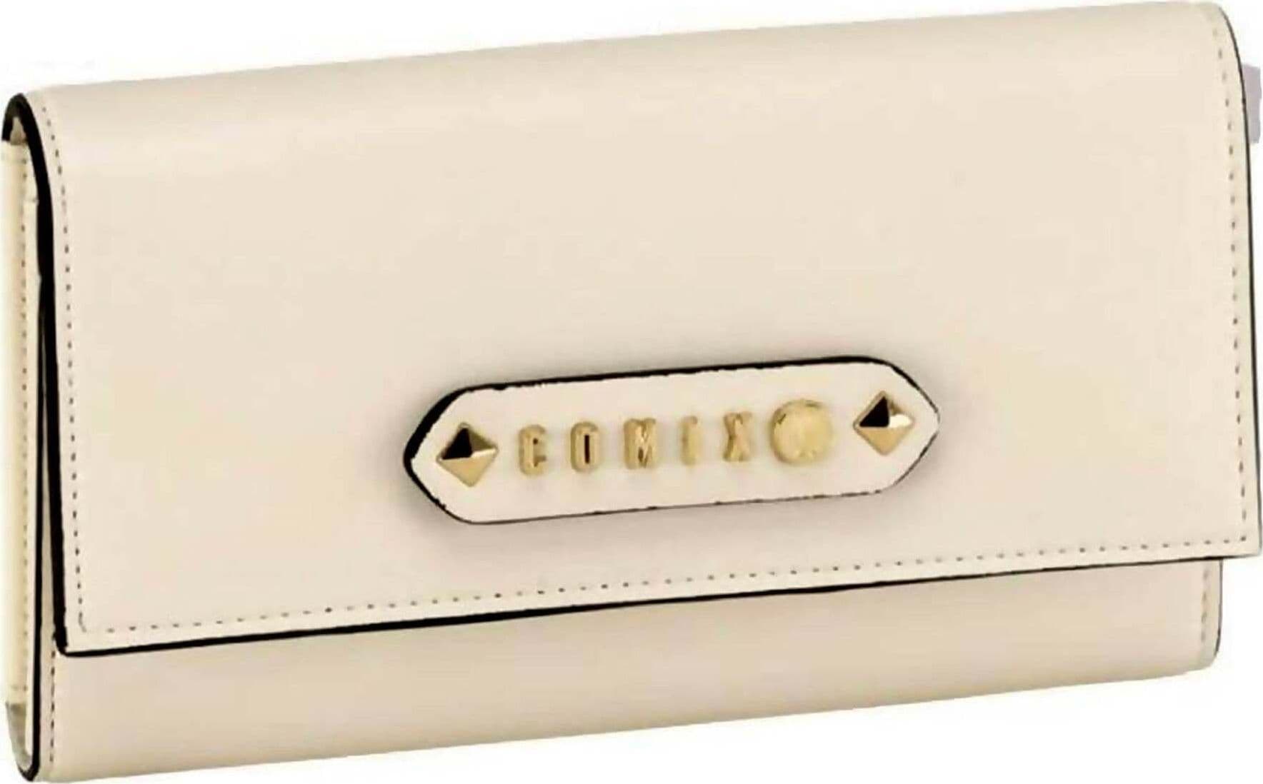 Comix U Portafoglio Donna Glamour Bianco Panna Ecopelle Due Scomparti Con Tasca Portafoglio Porta Tessere Con Cerniera E Bottoni 19x10,5cm in Portafogli Cartolibreria La Fenice - Spadafora, commercioVirtuoso.it