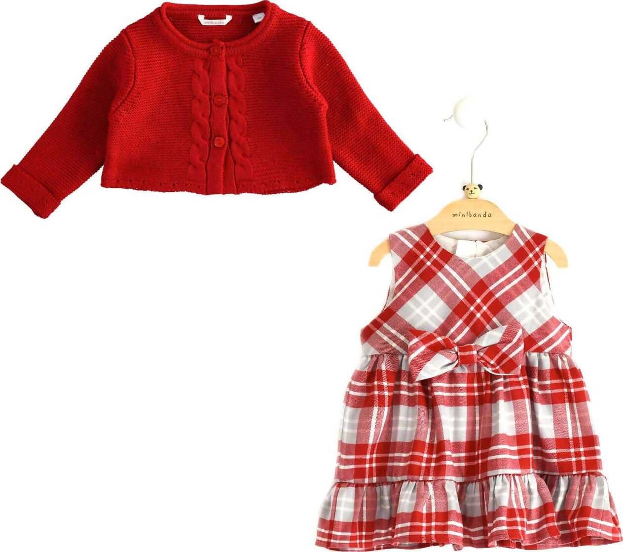 Completo Bimba Rosso Fantasia Maglioncino in Tricot Con Bottoni E Abito Fantasia Check Con Balza Moda/Bambine e ragazze/Abbigliamento/Completi e coordinati/Completi due pezzi con gonna Mondo Bimbo - Bagnara Calabra, Commerciovirtuoso.it