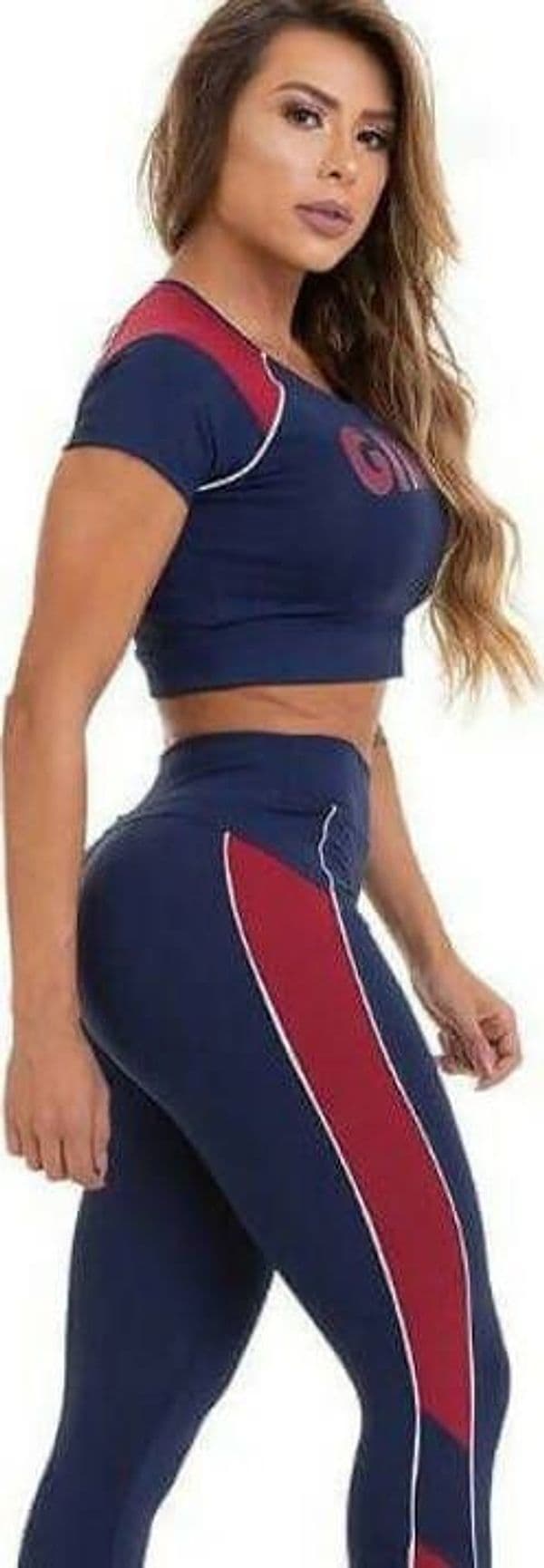 Completo Fitness Donna Garotafit Set per La Palestra Traspirante Maglietta Crop Maniche Corte E Leggins Aderenti