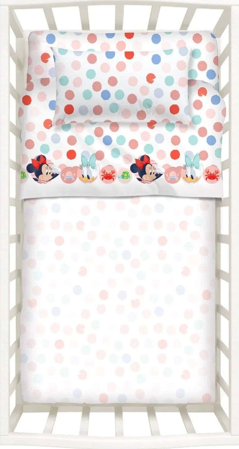 Completo lenzuola baby minnie per culla 100% cotone - Caleffi in Set di lenzuola e federe Falco Biancheria - Parete, commercioVirtuoso.it