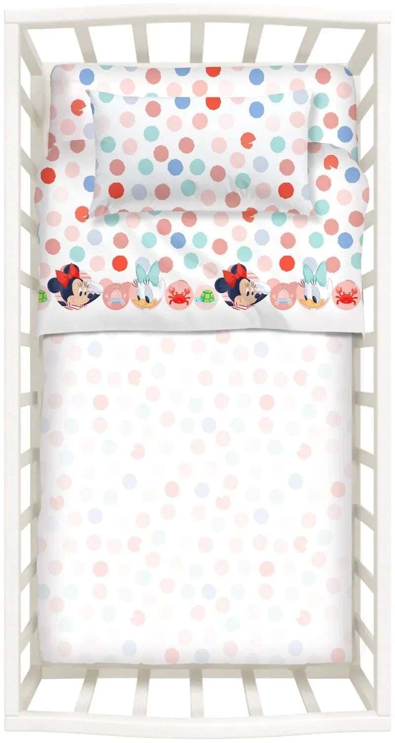 Completo lenzuola baby minnie per culla 100% cotone - Caleffi in Set di lenzuola e federe Falco Biancheria - Parete, commercioVirtuoso.it
